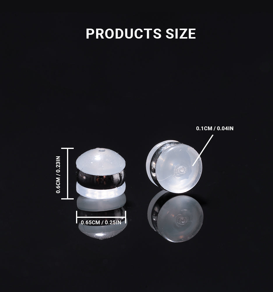 Silicone Hamburger Earring Backs (10PCS)