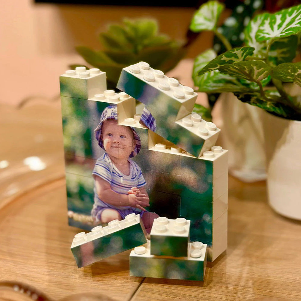 Personalized Customized Photo Rectangle Building Block, Vertical Design