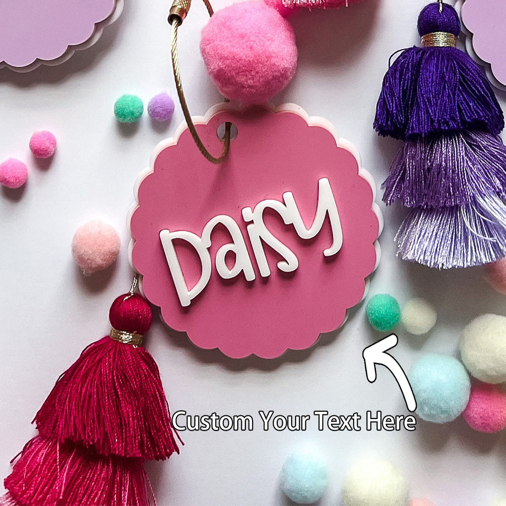 Personalized Acrylic Key Chain,Double Gear Design