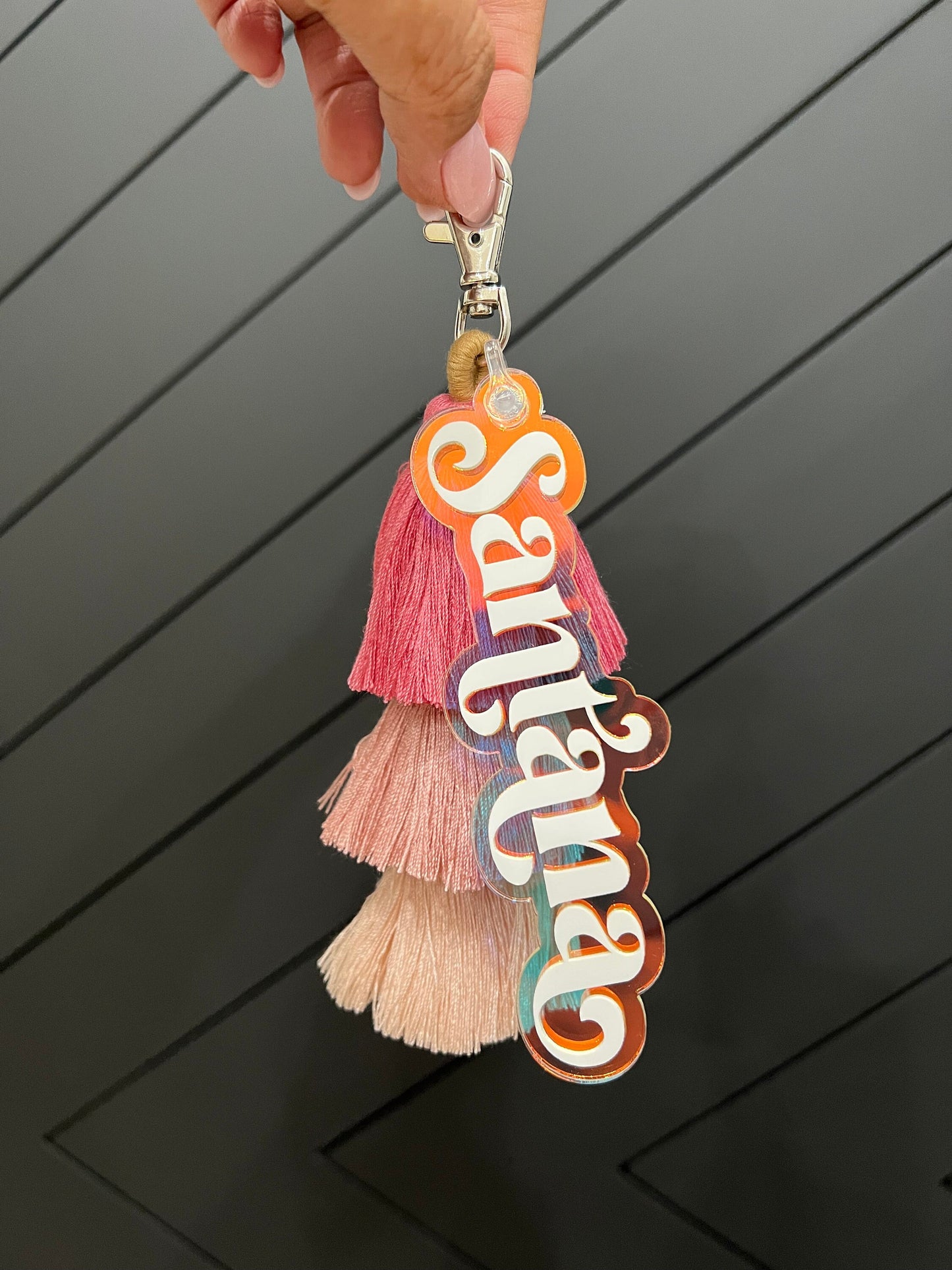 Large Tassel Key Chain