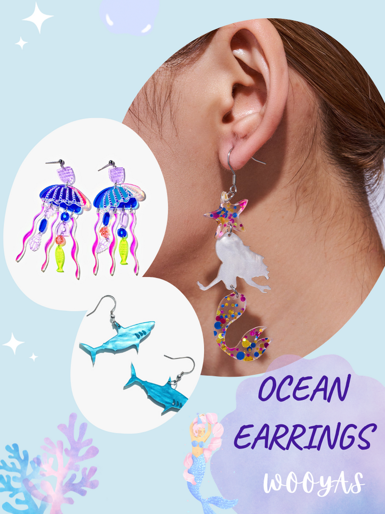 Dive into the Depths with OCEAN THEME Earrings