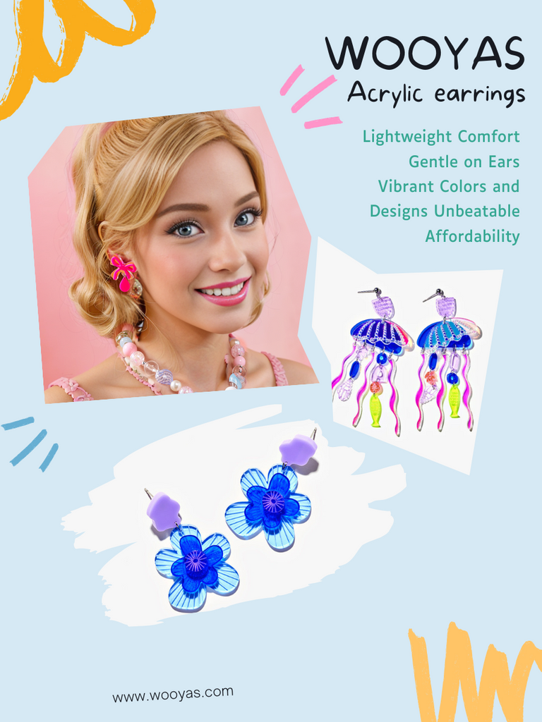 Embark on a Journey of Style with Acrylic Earrings in Various Styles