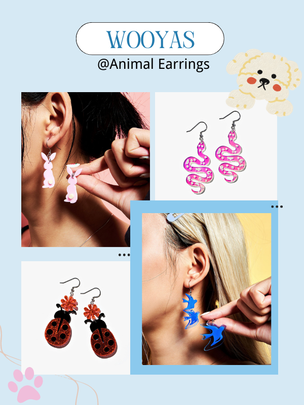 Add a Touch of Charm with Wooyas' Playful Animal Earrings