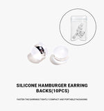 Silicone Hamburger Earring Backs (10PCS)
