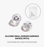 Silicone Small Burger Earring Backs(10PCS)