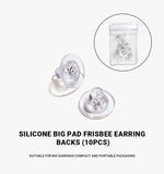 Silicone Big Pad Frisbee Earring Backs (10PCS)