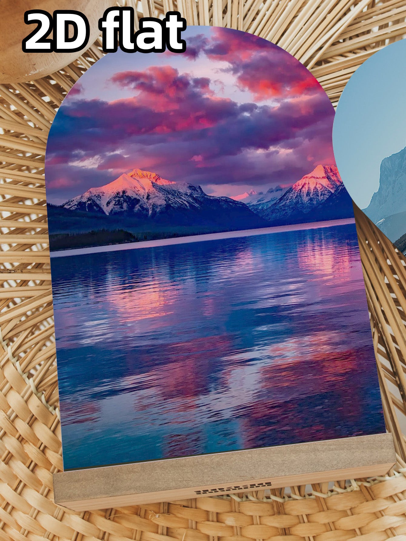 Arch Photo Print With Wooden Base, Boho Arch Design