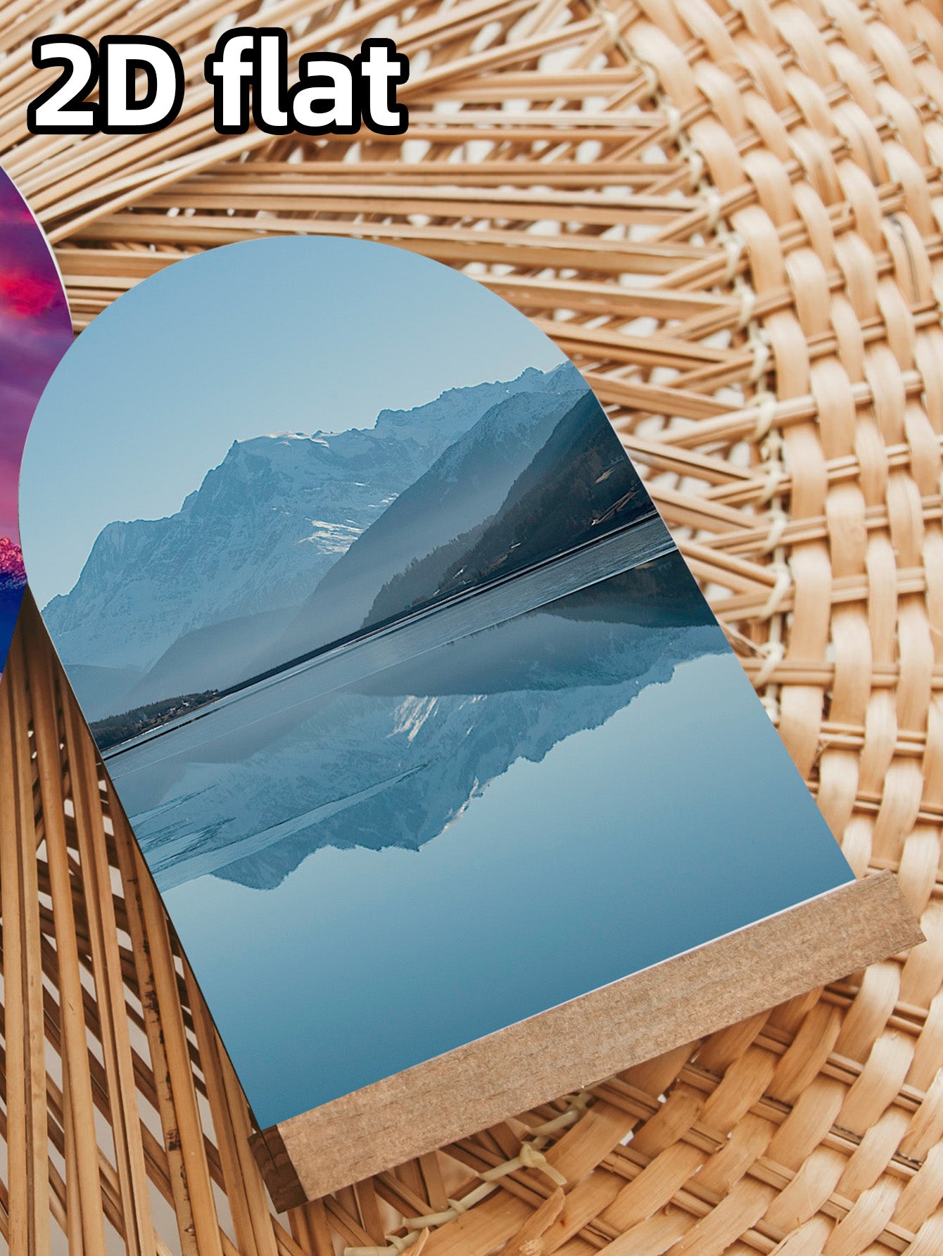 Arch Photo Print With Wooden Base, Boho Arch Design