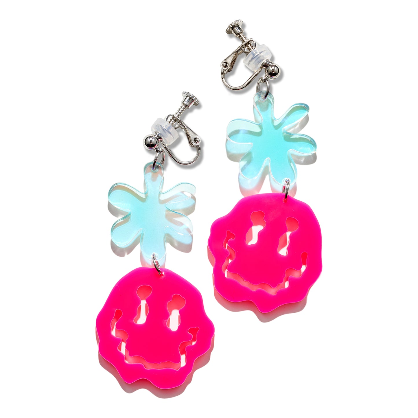 Melting Smiley Statement Ear Clip/Earrings