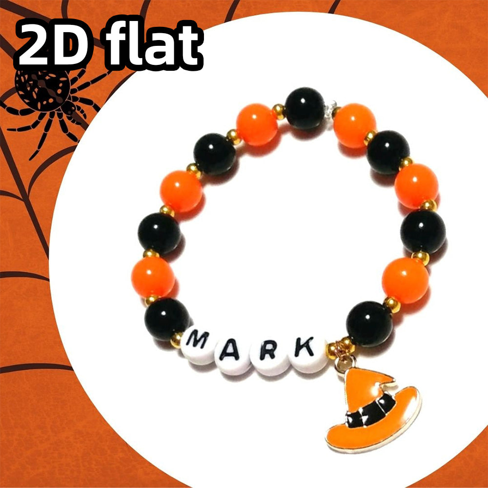Personalized Halloween Witch Hat Charm Bracelet Spook tacular Accessory