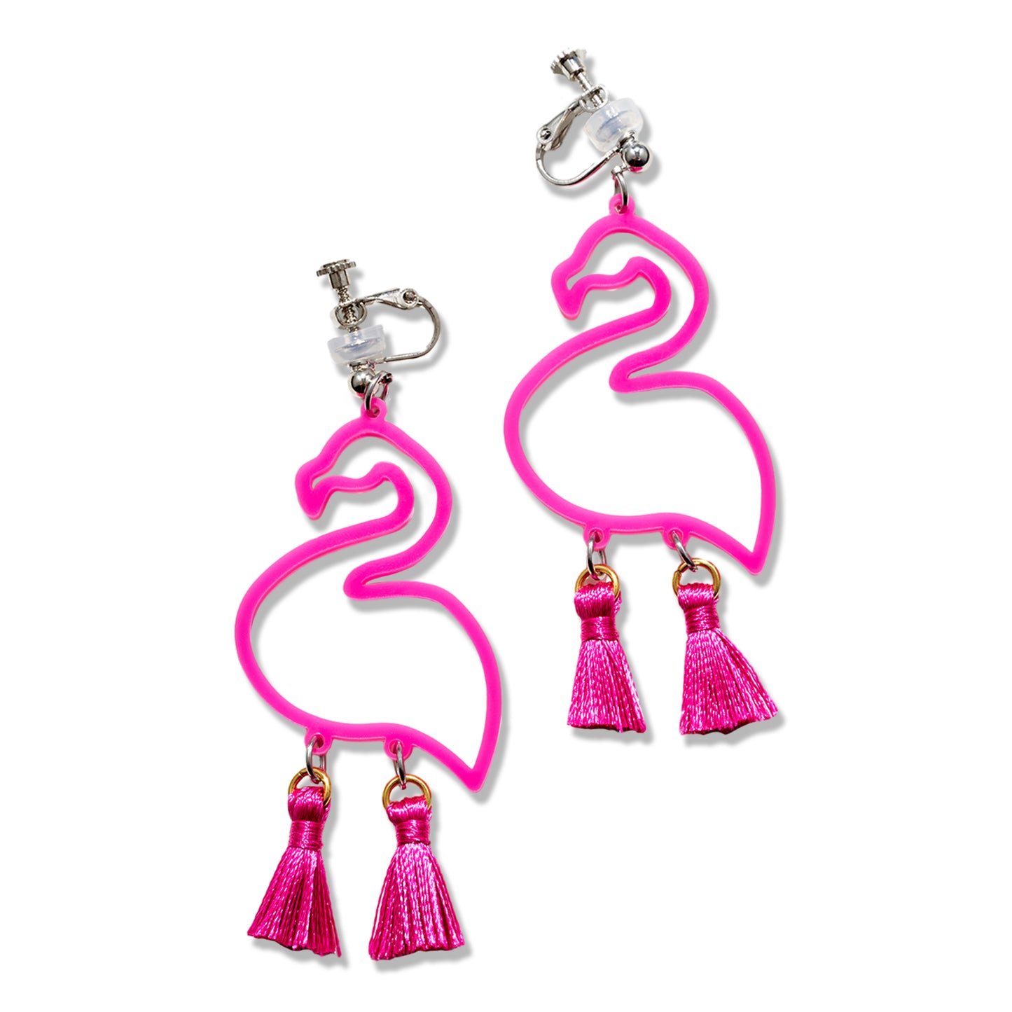 Pink Flamingo Ear Clip/Earrings