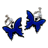 Dark Blue Butterfly Ear Clip/Earrings