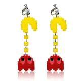 Pac Man Cartoon Ear Clip/Earrings