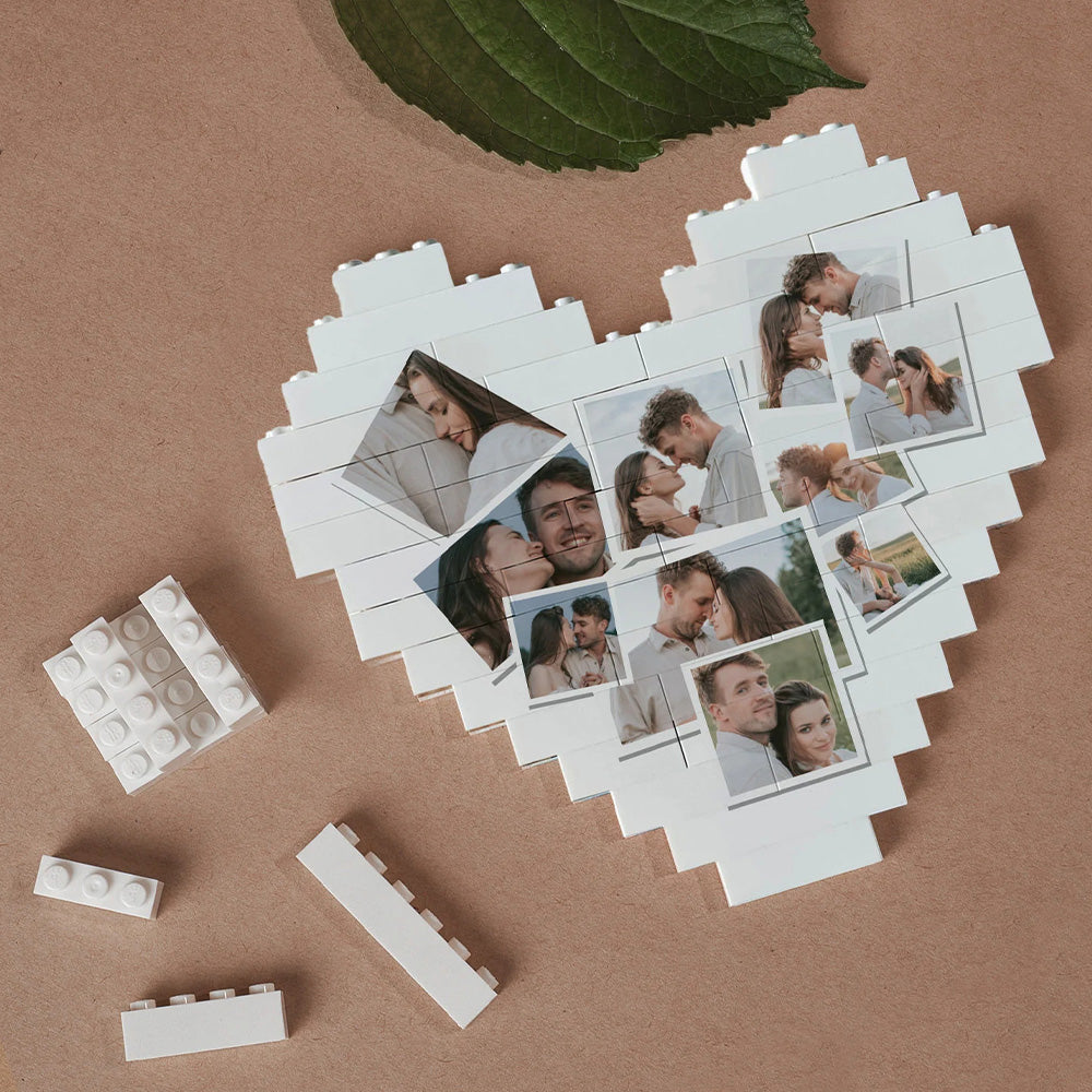 Personalized Heart Photo Block Puzzle, Custom Picture Puzzle, Photo Jigsaw Puzzle