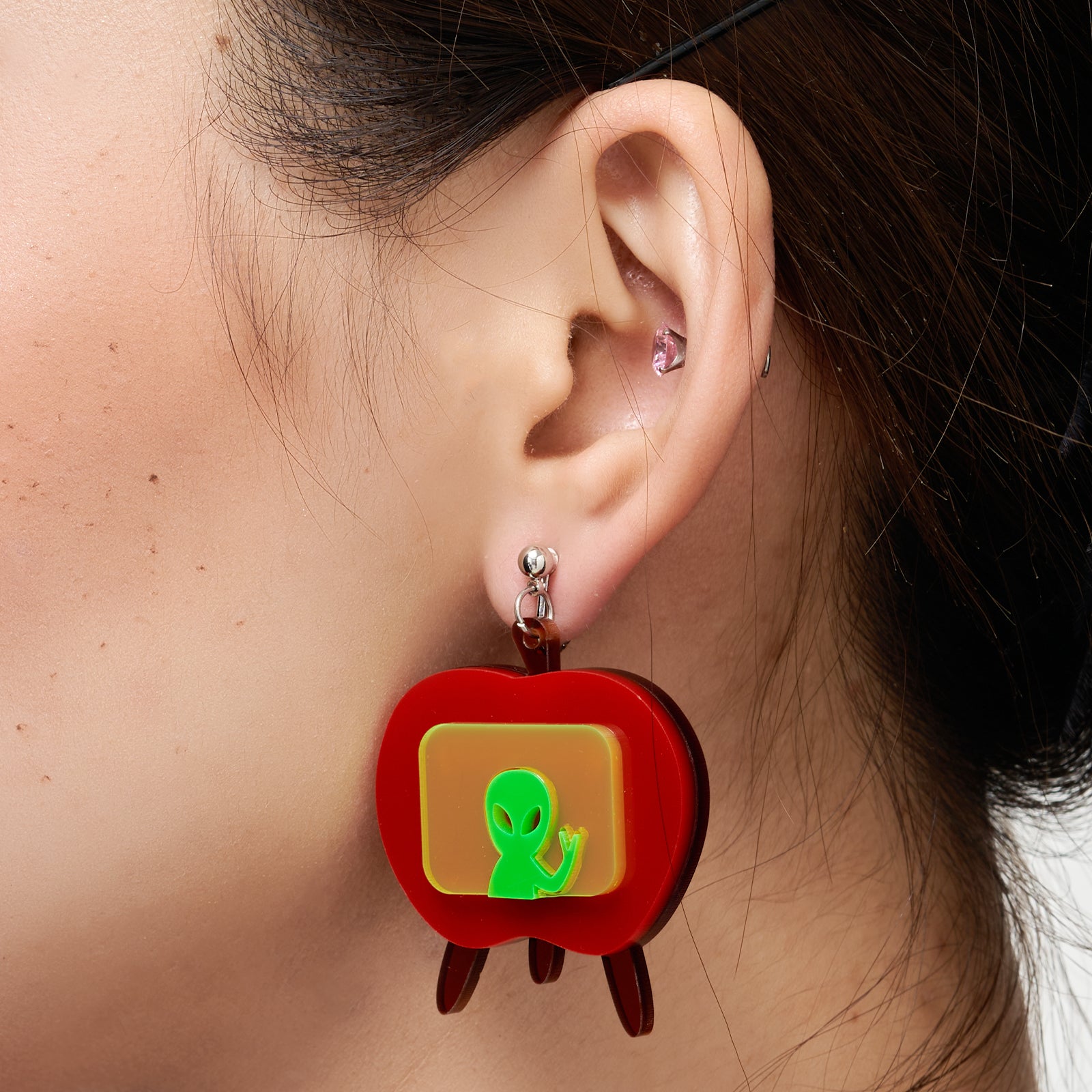TV Alien Ear Clip/Earrings