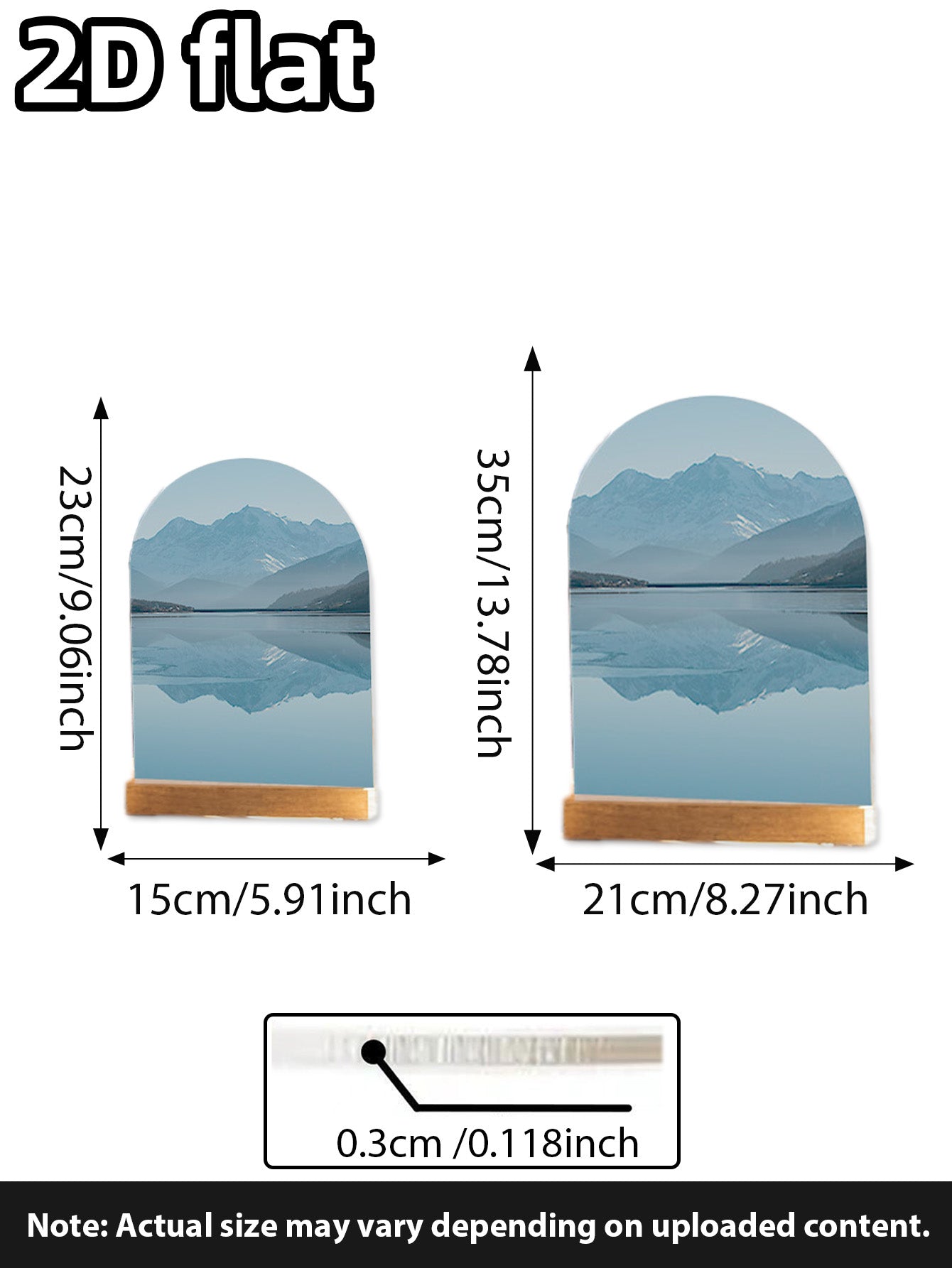 Arch Photo Print With Wooden Base, Boho Arch Design