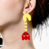 Pac Man Cartoon Ear Clip/Earrings