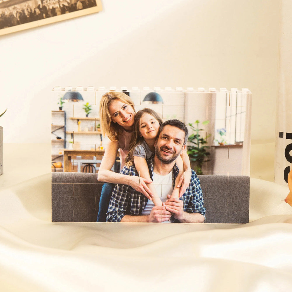 Personalized Customized Photo Rectangle Building Block, Puzzle Picture Building Block, Horizontal Design
