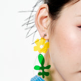 Asymmetric Flower Ear Clip/Earrings