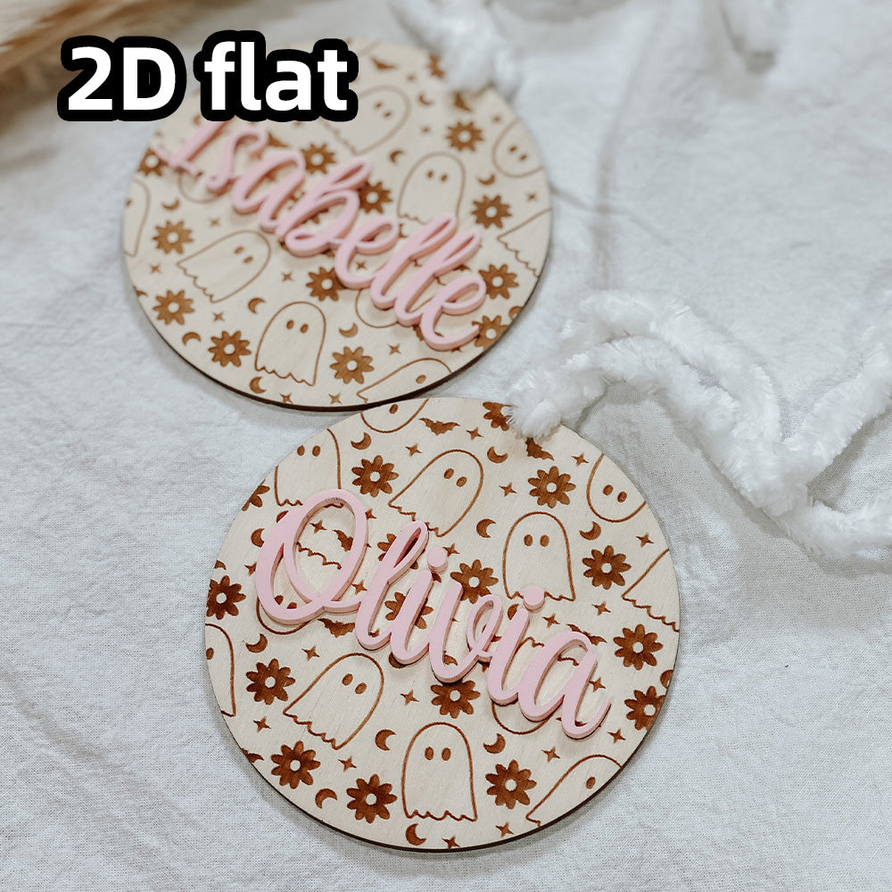 Personalized Halloween Name Tags, Halloween decor