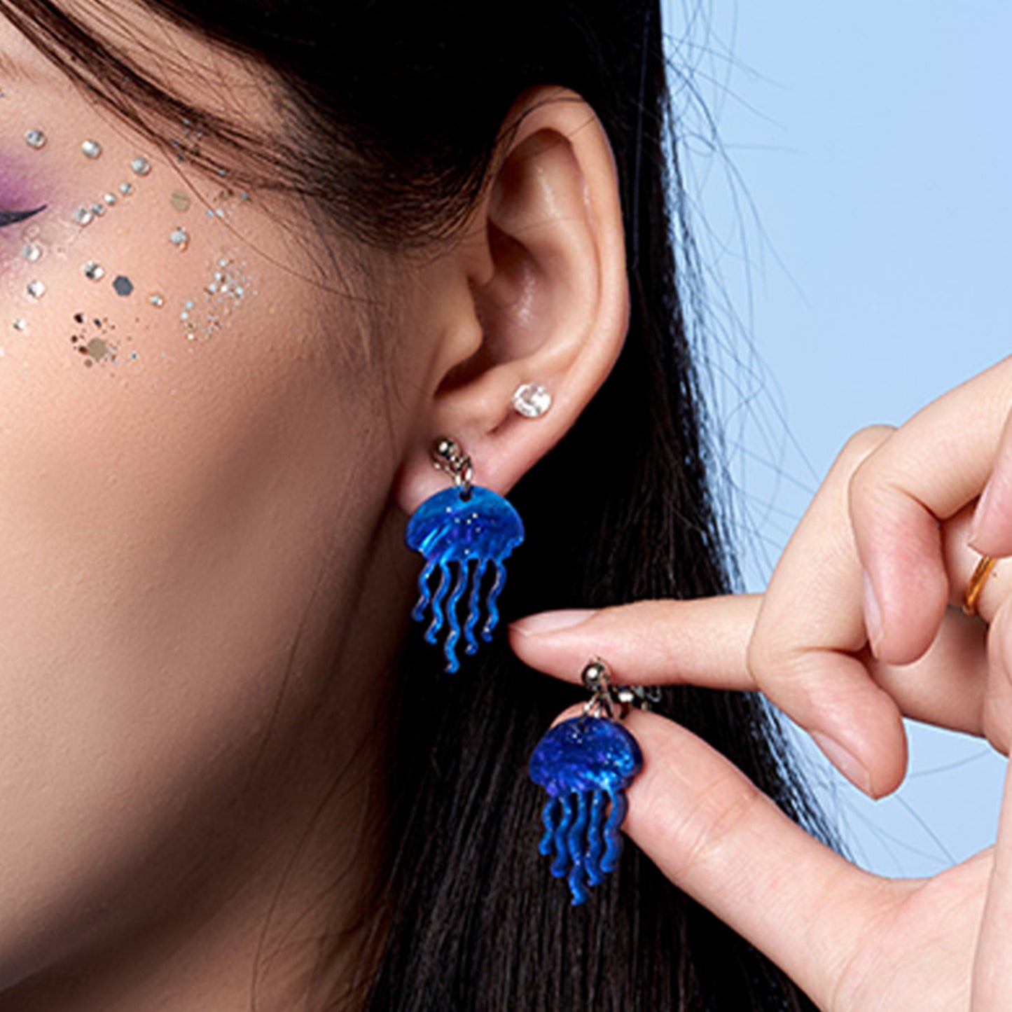 Marching Jellyfish Ear Clip/Earrings