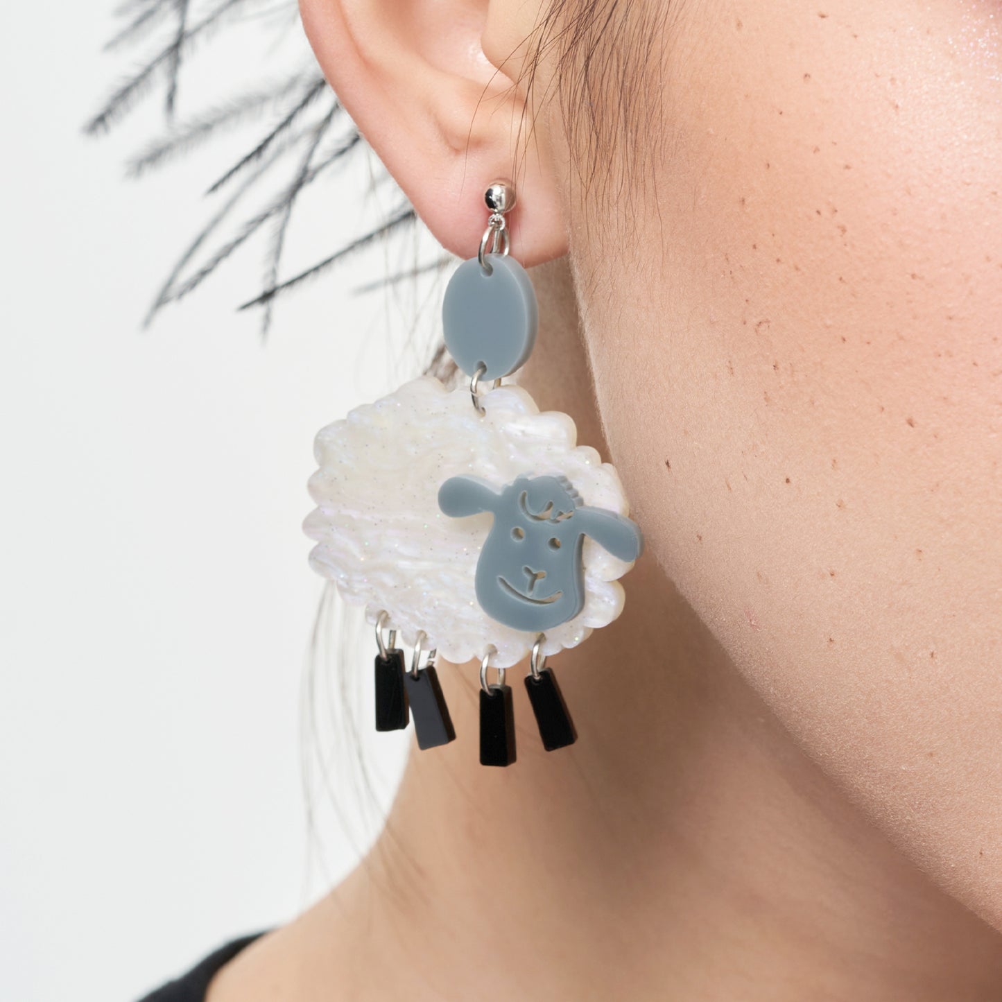 Cheerful Sheep Ear Clip/Earrings