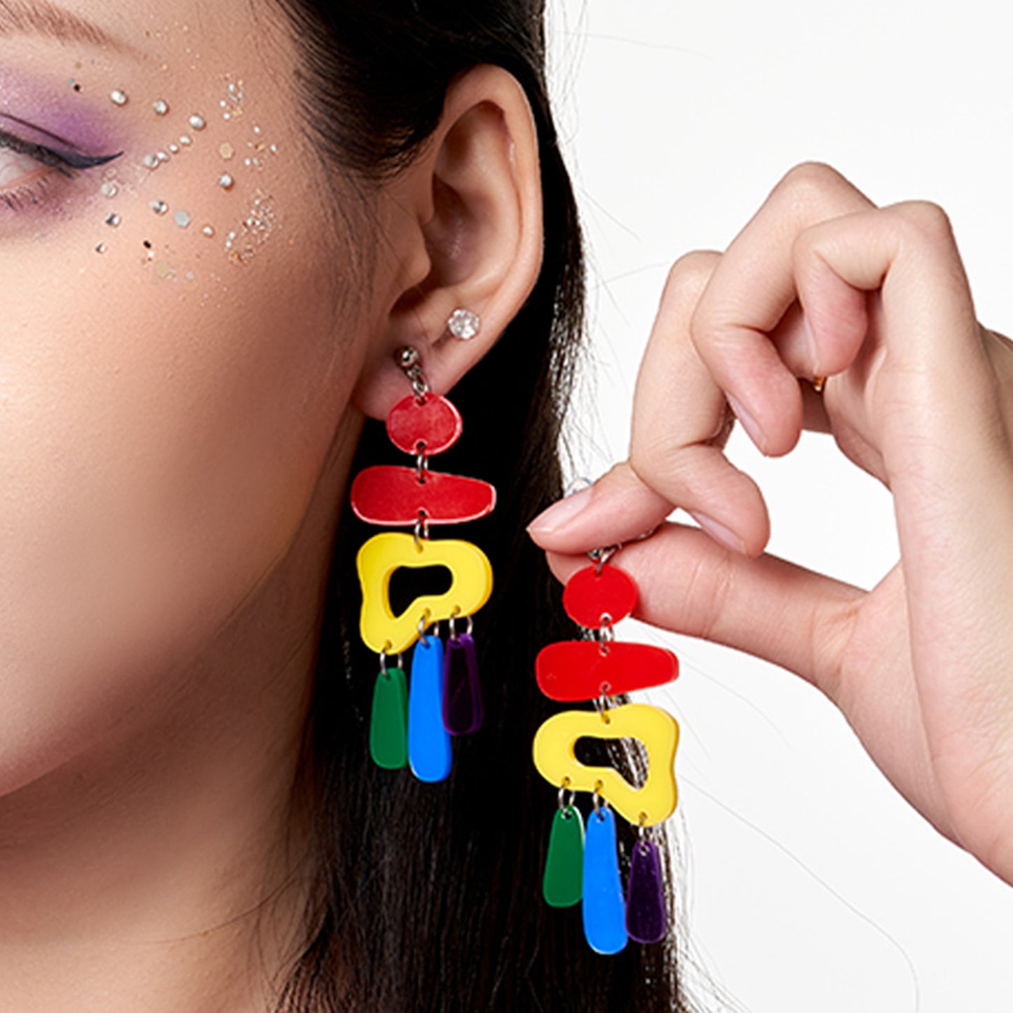 Rainbow Paradise Ear Clip/Earrings