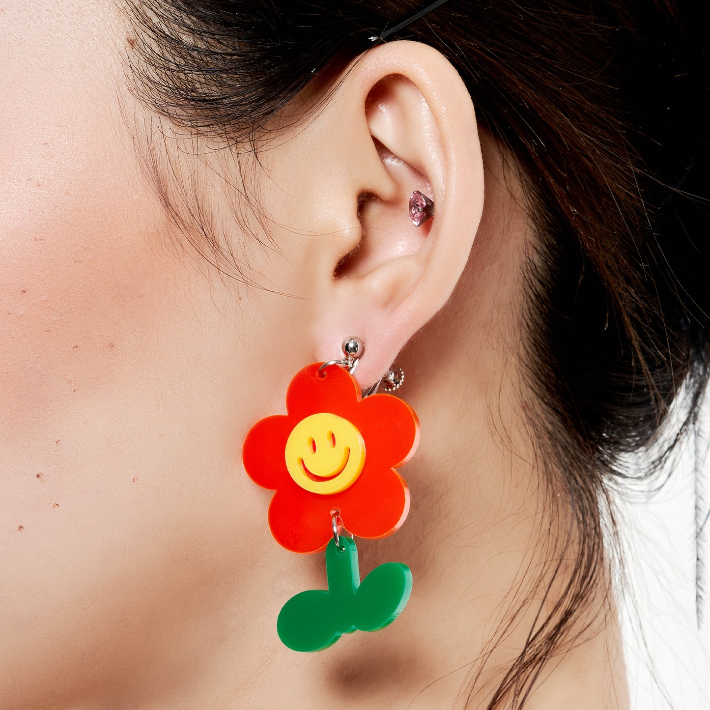 Cheerful Flower Ear Clip/Earrings