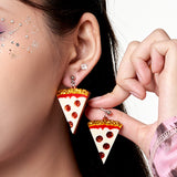 Glitter Jam Pizza Drop Ear Clip/Earrings