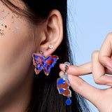 Laser Funky Butterfly Wings Drops Ear Clip/Earrings