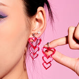 Dazzling Triple Heart Ear Clip/Earrings