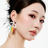 Rainbow Swing Ear Clip/Earrings