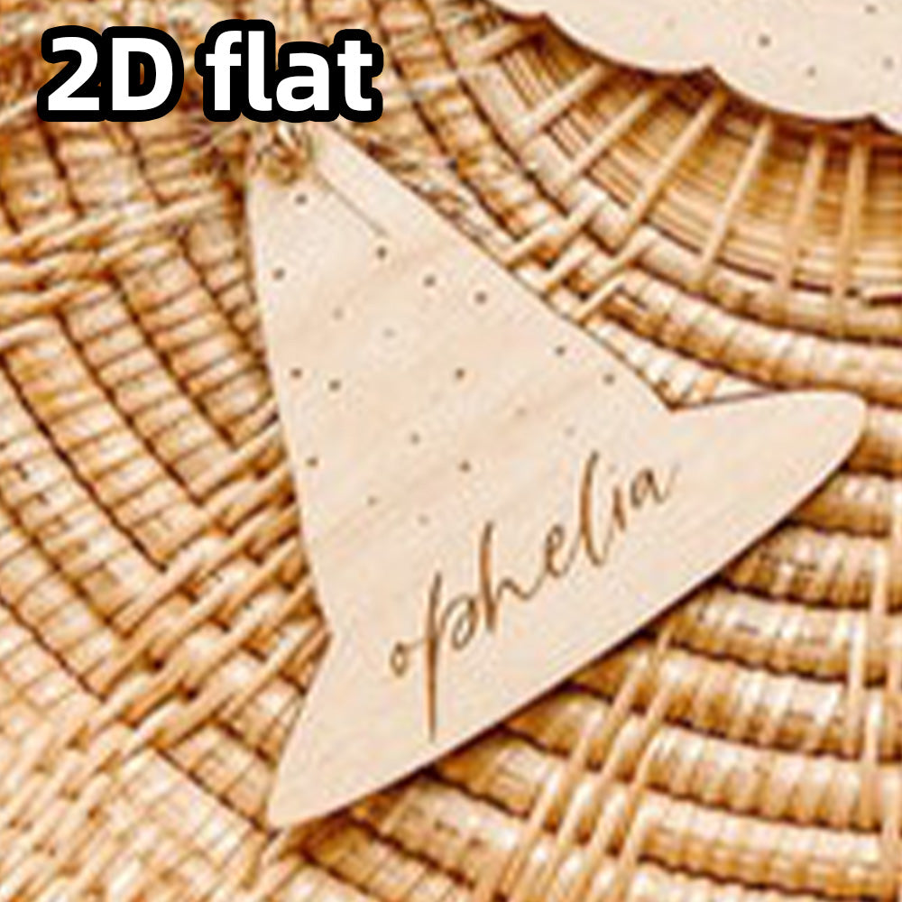 Personalized Kids Halloween Gift Tags, Wooden Design