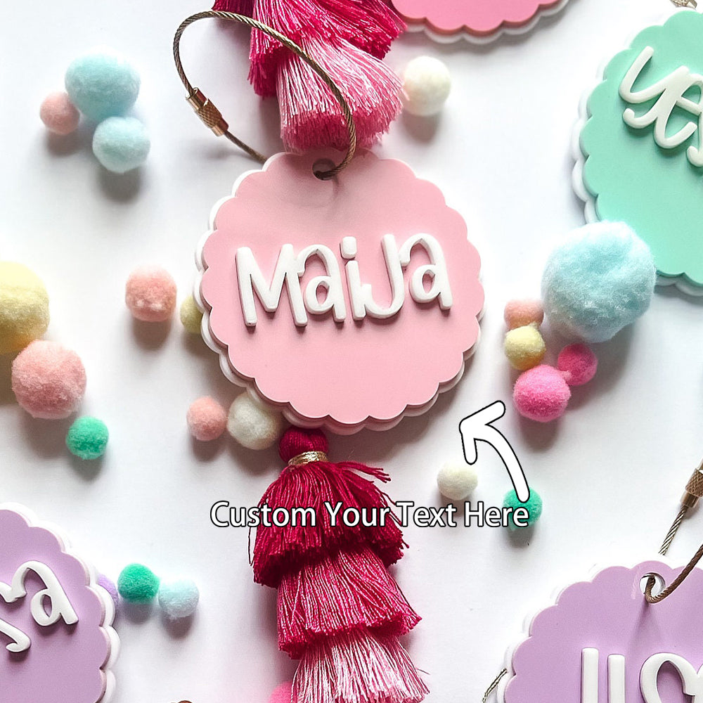 Personalized Acrylic Key Chain,Double Gear Design