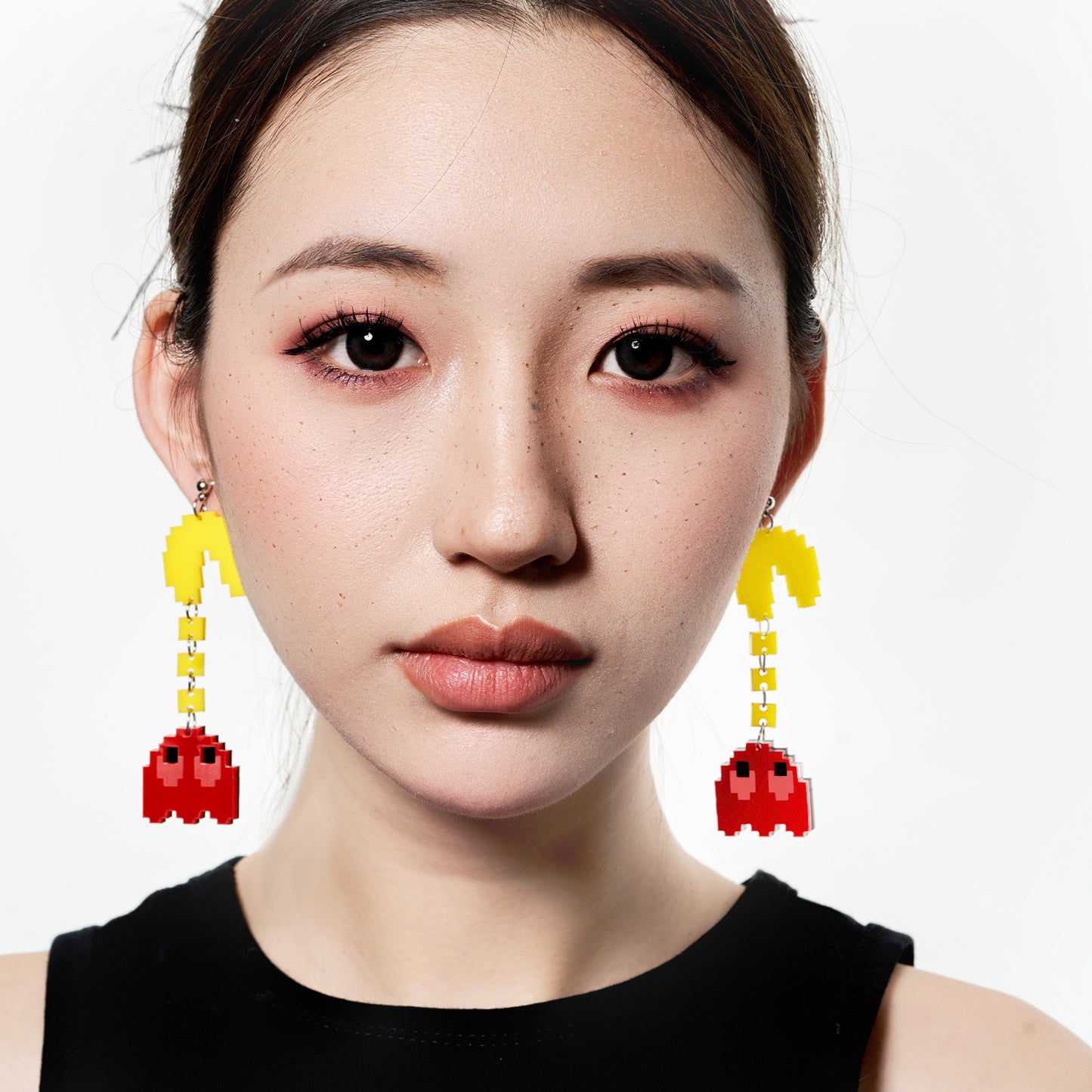 Pac Man Cartoon Ear Clip/Earrings