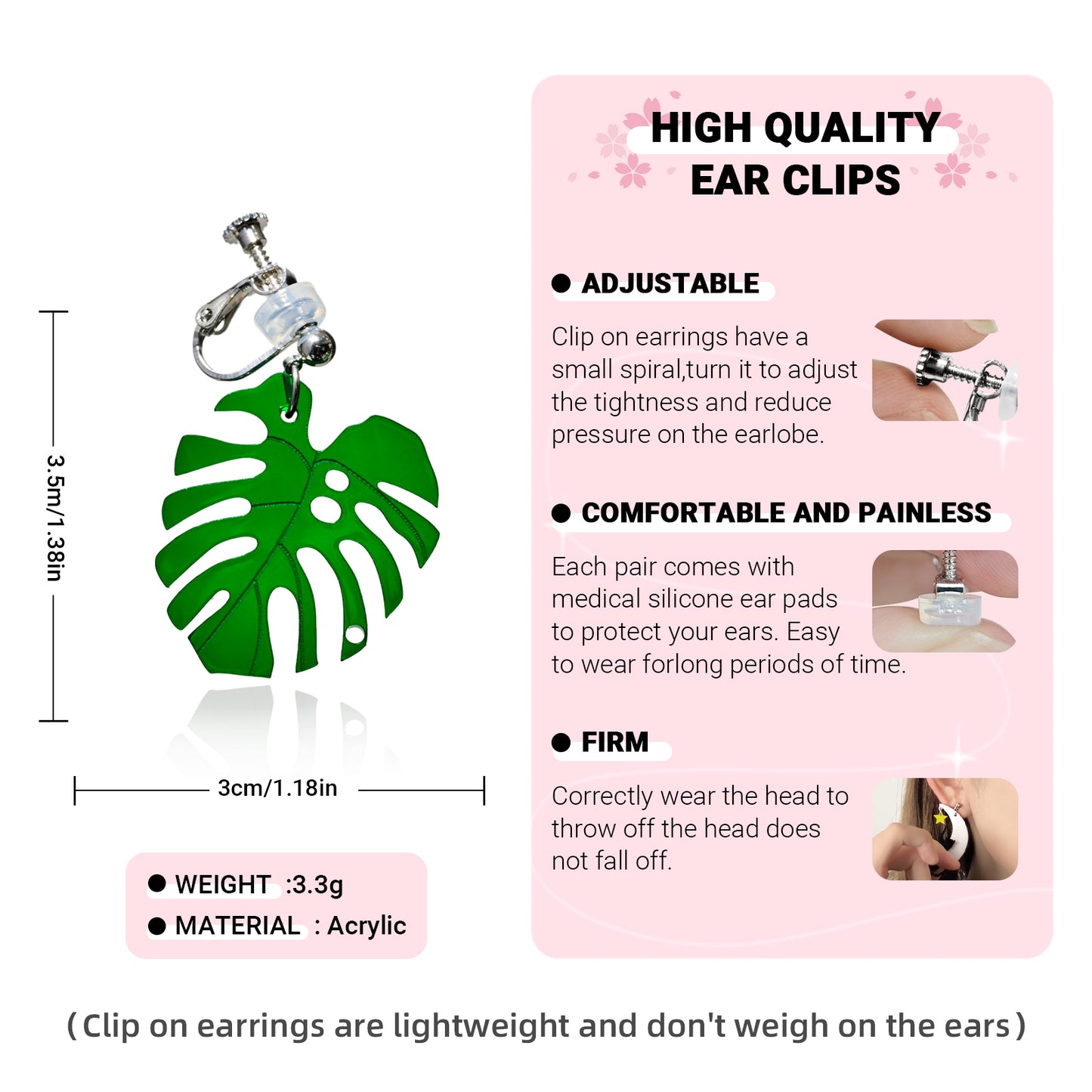 Minimalist Leaves Ear Clip/Earrings