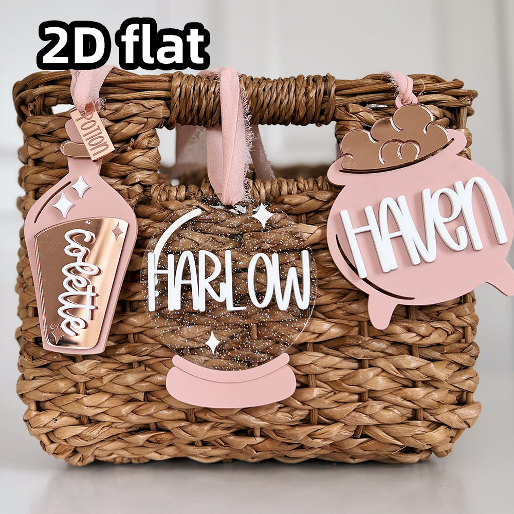 Personalized Halloween Tag, Crystal Ball Tag Design