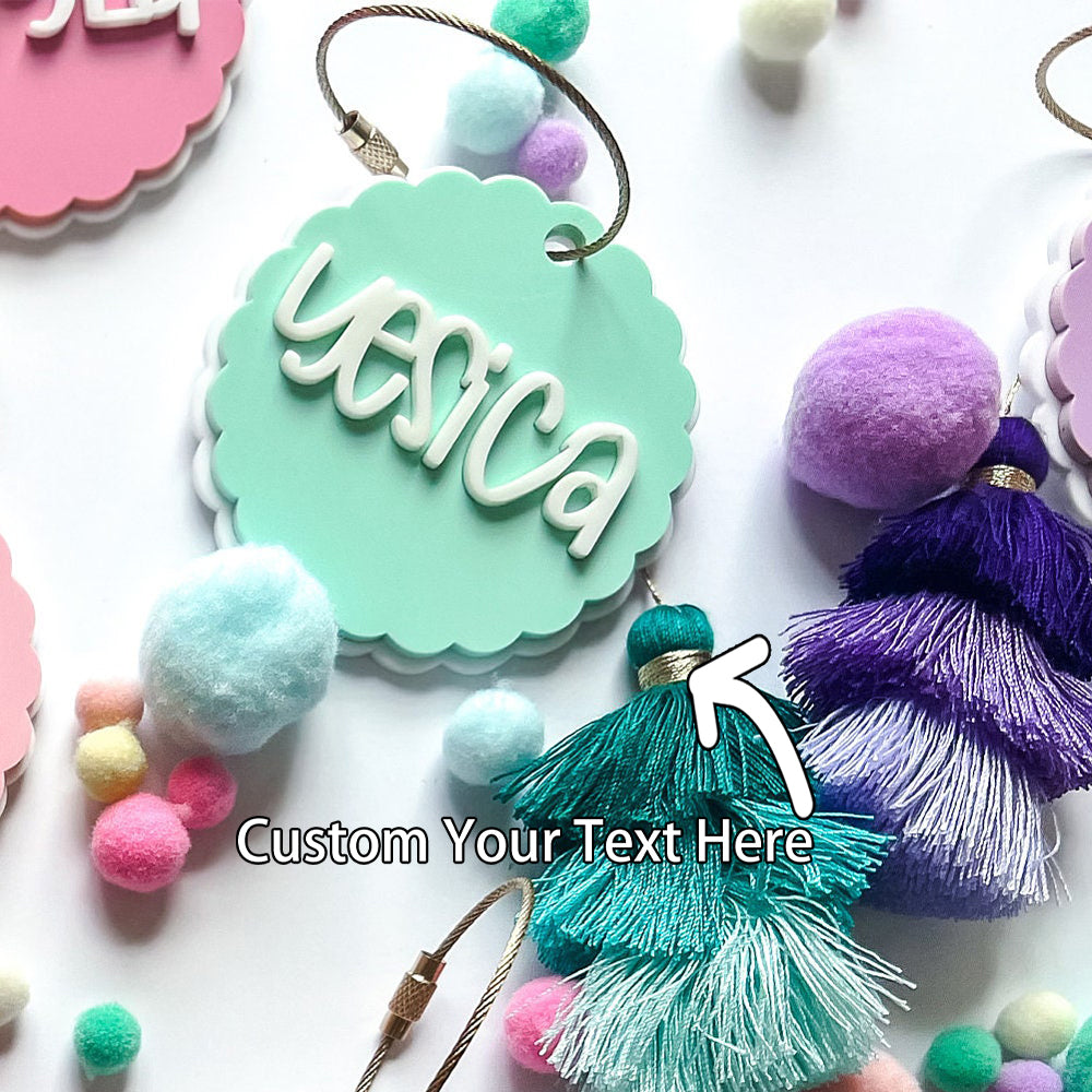 Personalized Acrylic Key Chain,Double Gear Design