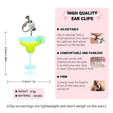 Laser Bright Cocktail Ear Clip/Earrings