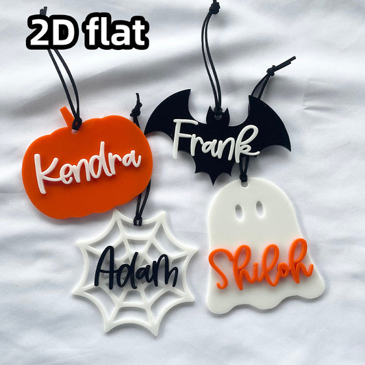 Personalized Halloween Name Tag, Halloween Party Decor Name Custom