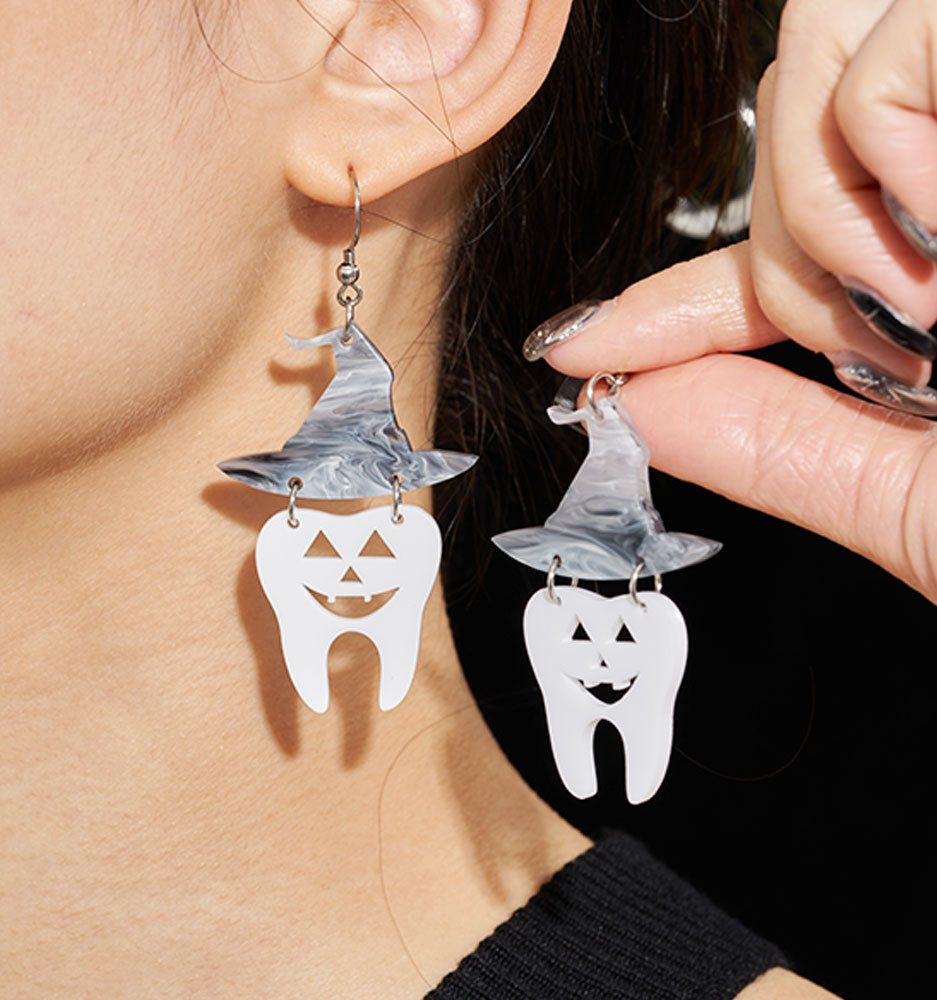 Halloween Zombie Fang Earrings/Ear Clip