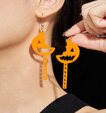 Specials Deals-Halloween Bitten Pumpkin Earrings/Ear Clip