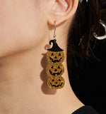 Halloween Triple Pumpkin Earrings/Ear Clip