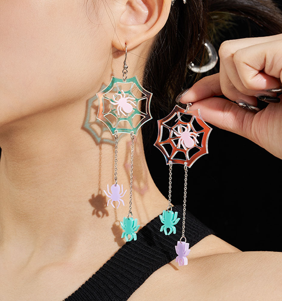 Halloween Fantasy Spider Web Earrings/Ear Clip