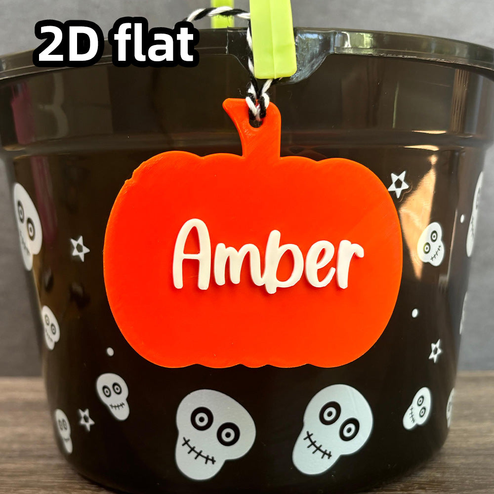 Boo Basket Tag, Personalized Ghost Name Tag, Halloween Basket Tag