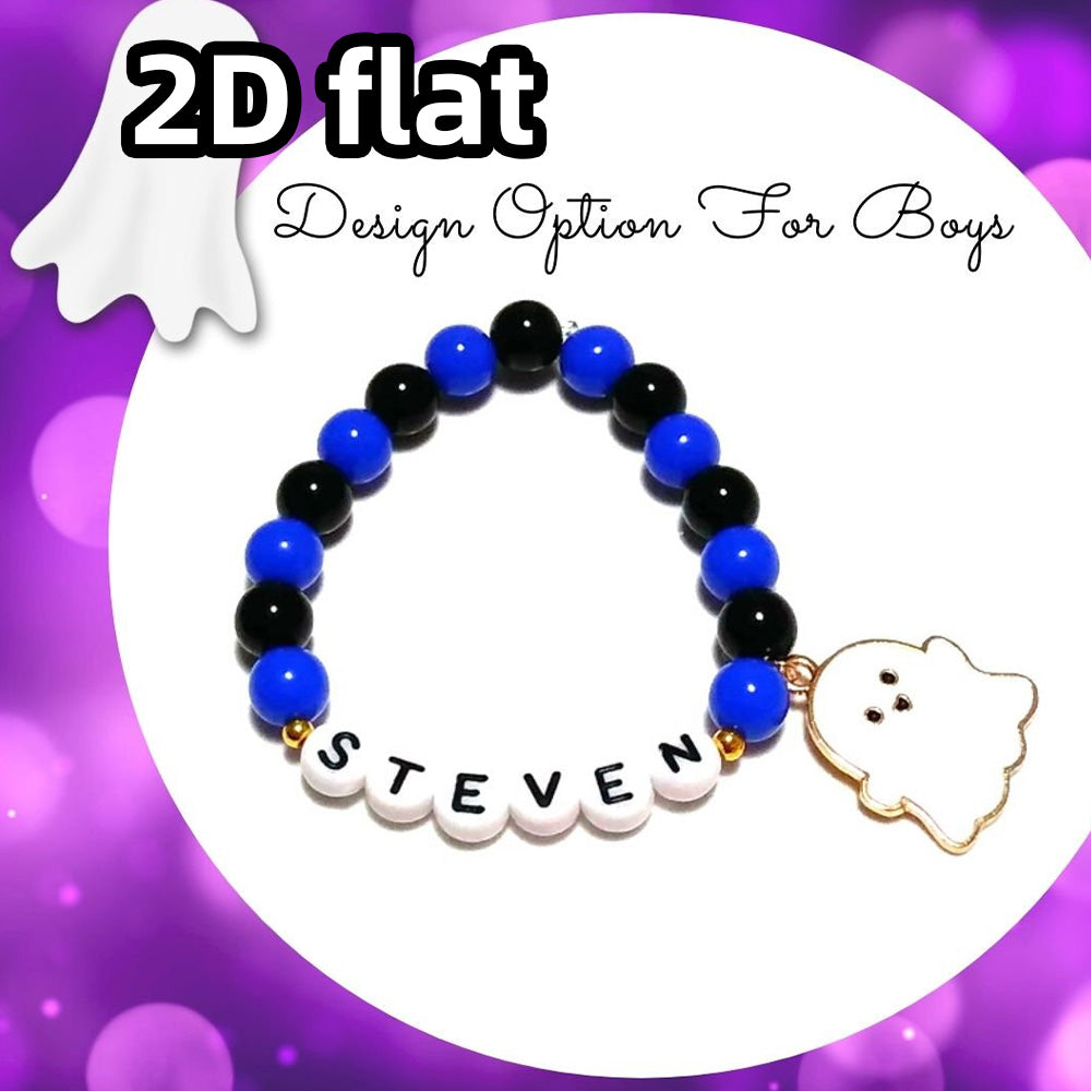 Personalized Halloween Ghost Charm Bracelet