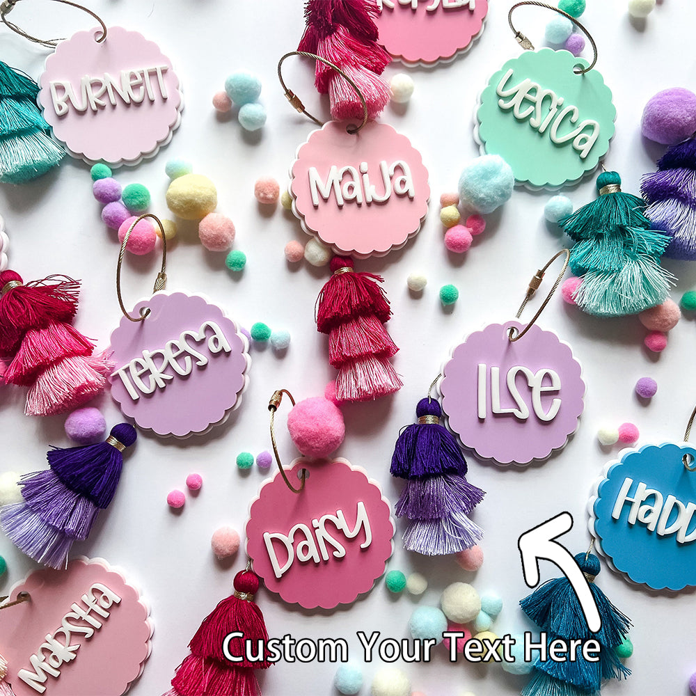 Personalized Acrylic Key Chain,Double Gear Design