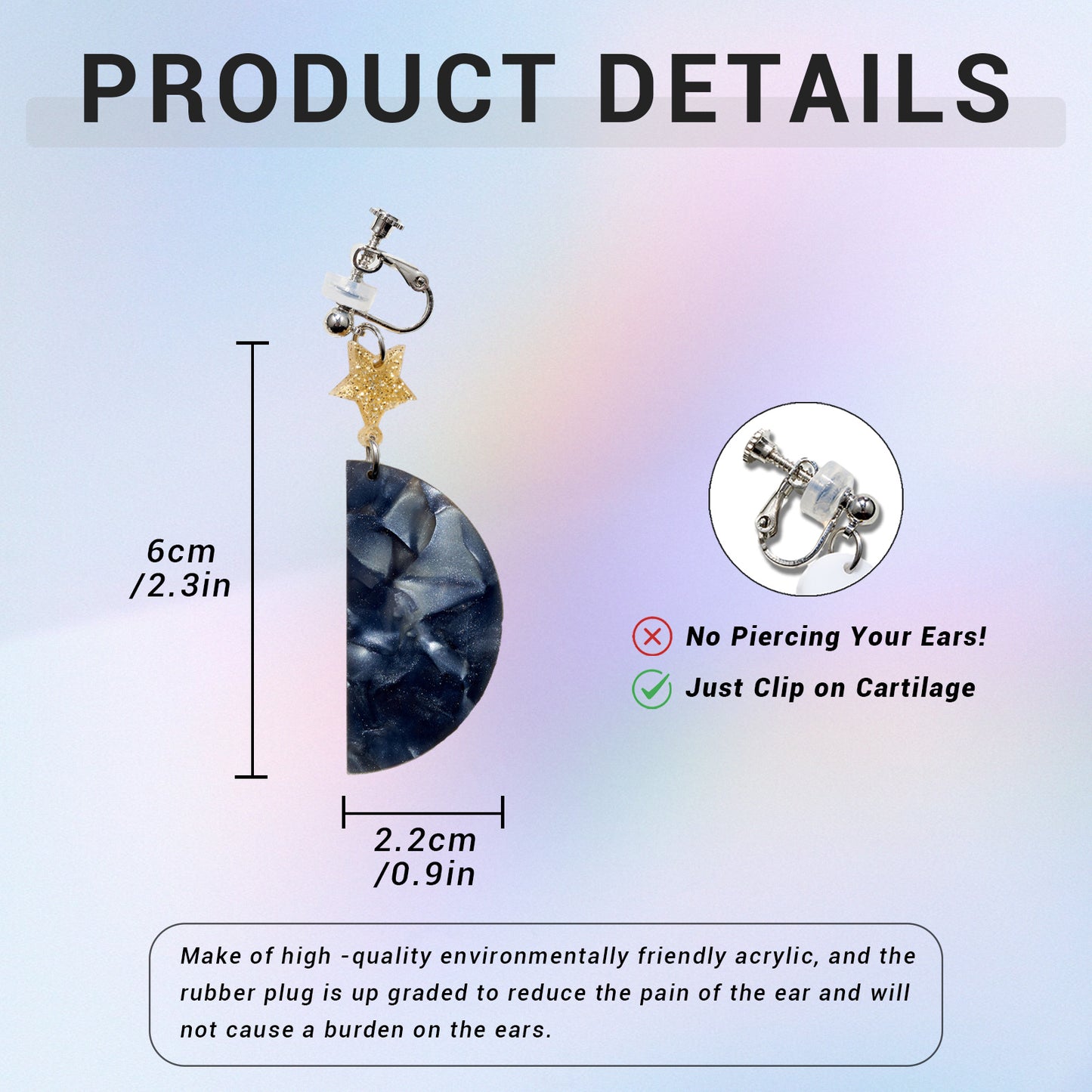 Cosmic Energy Star Ear Clip/Earrings