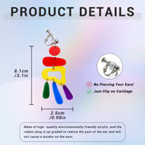 Rainbow Paradise Ear Clip/Earrings