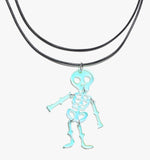 Halloween Cartoon Skeleton Earrings & Necklace Set